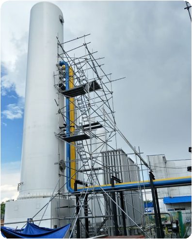 Mechanical piping installed at a nitrogen generation plant