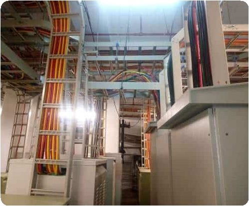 Electrical cable-pulling work on a plant project